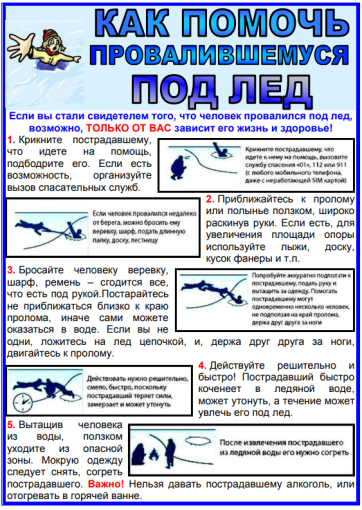 Как помочь провалившемуся под лед Как помочь провалившемуся под лед.